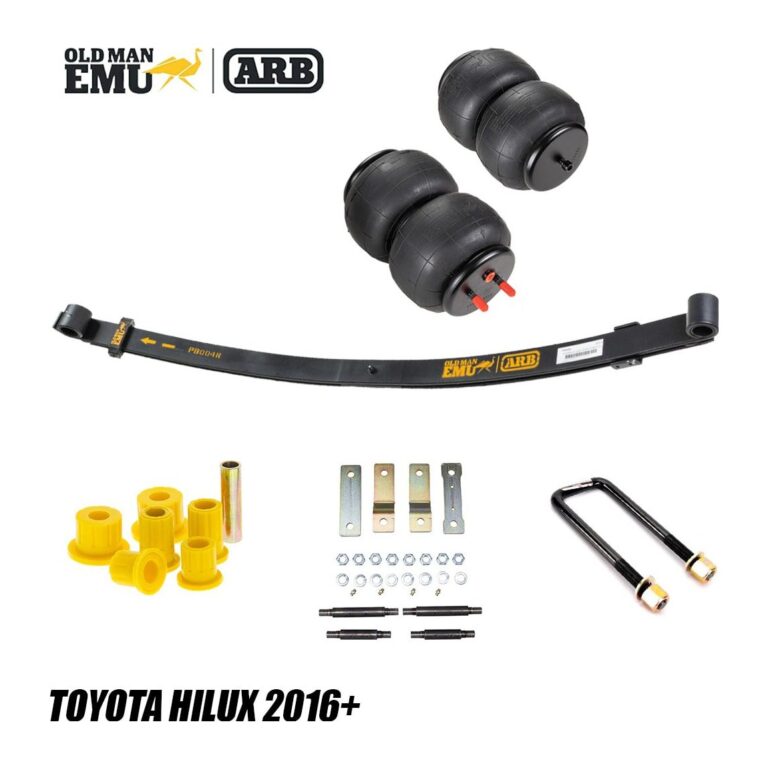 BALLESTAS PARABOLICAS ARB 40 MM + PULMONES DE AIRE TOYOTA HILUX 2015+
